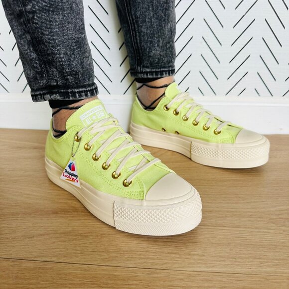 ⭐Converse Chuck Taylor All Star Lift Platform Sz 7 Women's Shoes Green A09913F⭐ - Picture 4 of 14